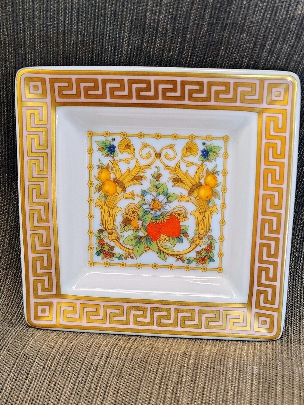 Versace Rosenthal Le Jardin de Versace Tray for Trinkets Jewelry Etc (3cm x 3cm) - Picture 2 of 8
